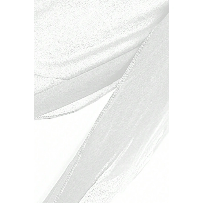 Kadın Siyah Beyaz Transparan Belden Bağlamalı Pareo 2li