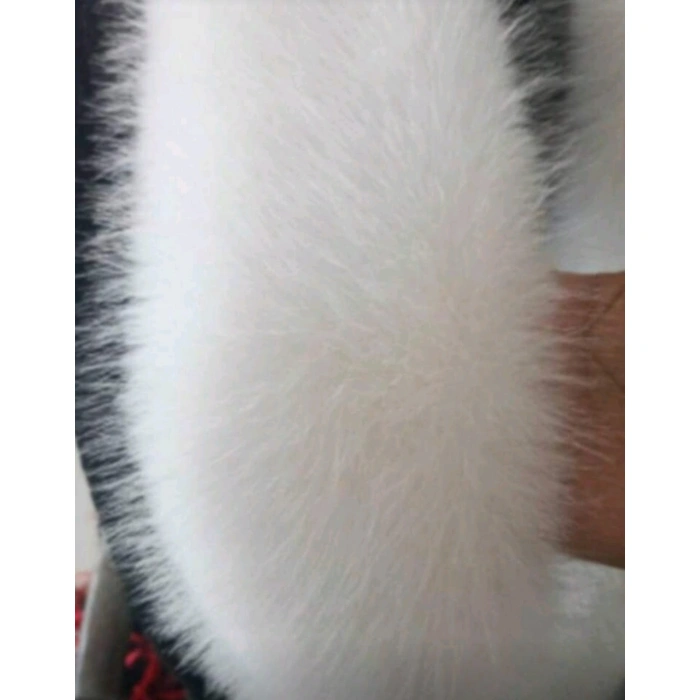 Kürk Orijinal Beyaz Seksi Omuzluk Şık Kürk