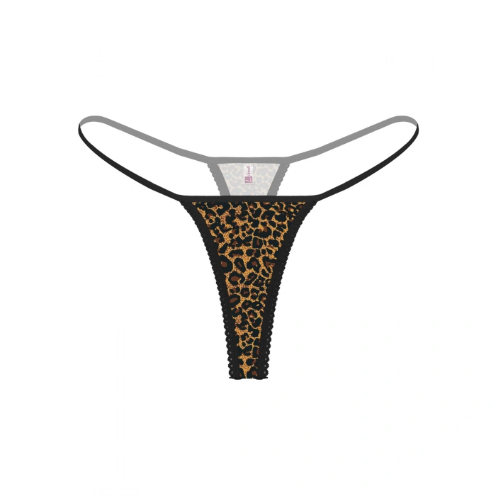 Leopar Desenli Kadın Fantezi String