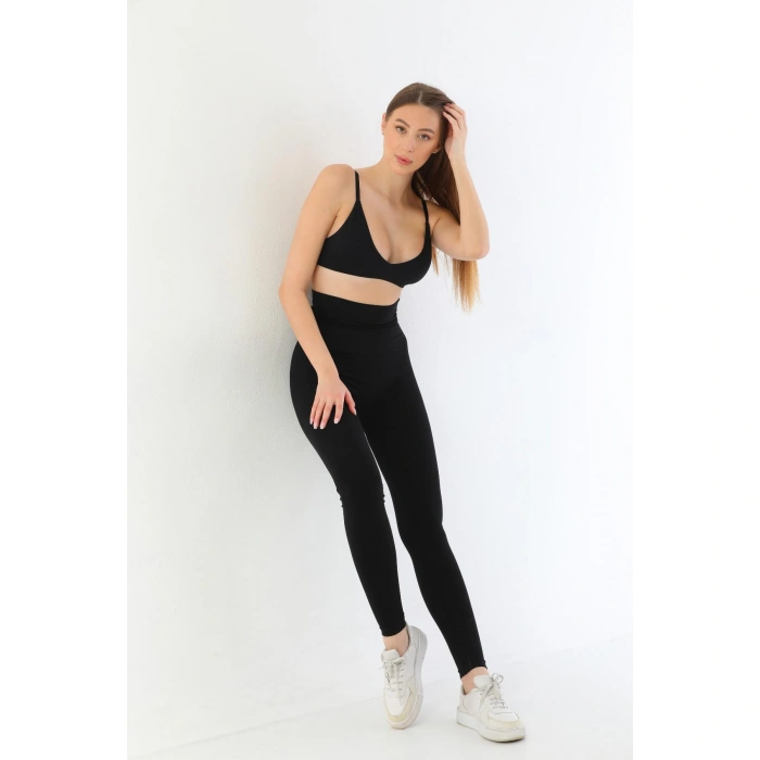 Siyah Mı 3904 Göğüs Altı Yüksek Bel Toparlayıcı Tayt