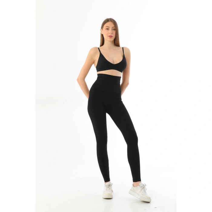 Siyah Mı 3904 Göğüs Altı Yüksek Bel Toparlayıcı Tayt