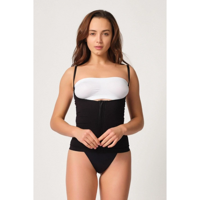 Siyah Mı Emay 2030 Agraflı Göğsü Açık Atlet Korse