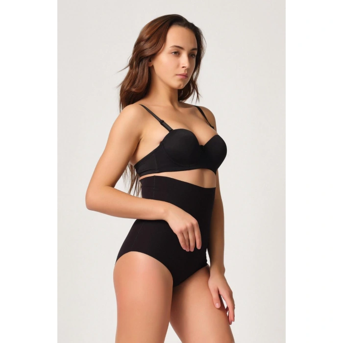 Siyah Mı Emay 2708 Lazer Yüksek Bel Kesim Slip Korse