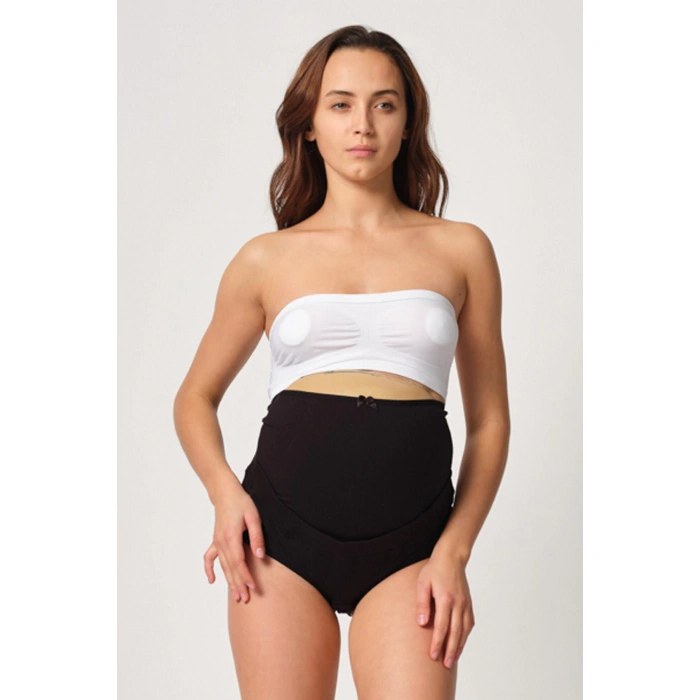 Siyah Mı Emay 2825 Cotton Hamile Karın Destekleyici Slip Korse