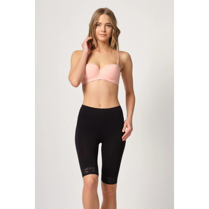 Siyah Mı Emay 3004 Soft Uzun Paça Dantel Boxer