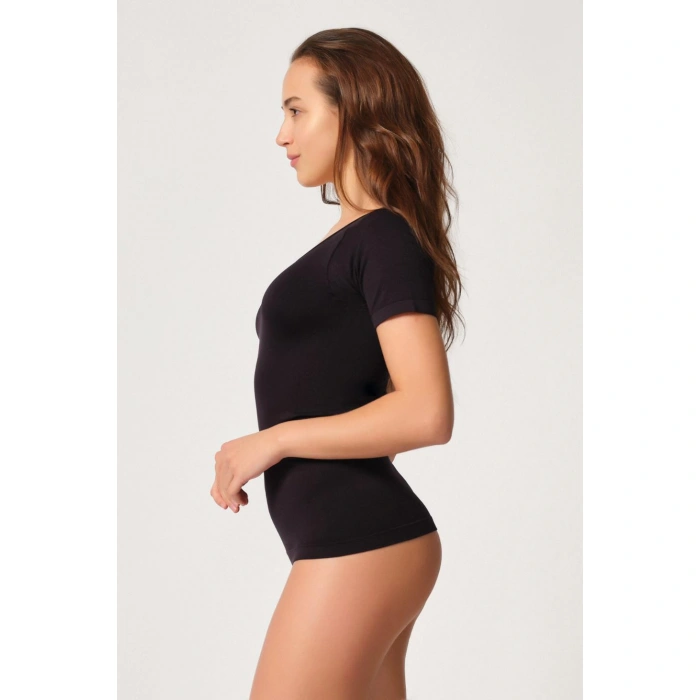 Siyah Mı Emay 5004 Soft Yarım Kollu Atlet