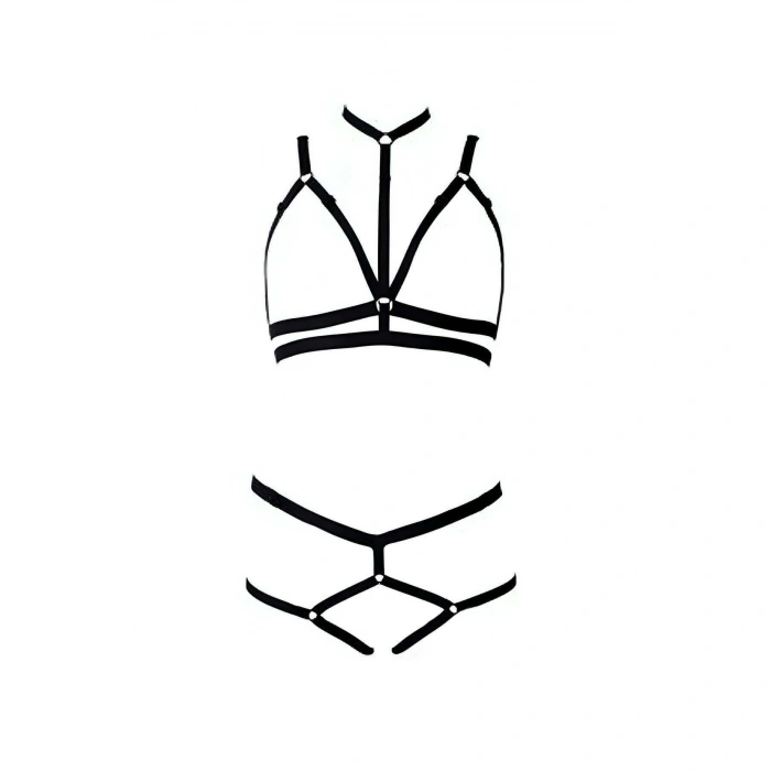Sütyen - String Lastik Harness Takım - Brf144