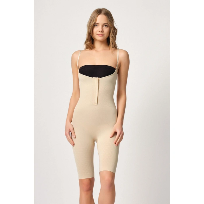 Ten Mı Emay 2093 Ön Agraflı Göğsü Açık Paçalı Boy Korse