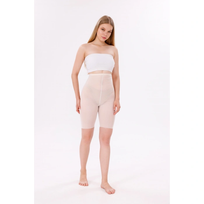 Freshness 0007 Lazer Kesim Tül Yüksek Bel Şort Korse