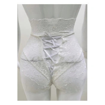 Ekru Dantelli Yüksek Bel Külot Venüs-k1012