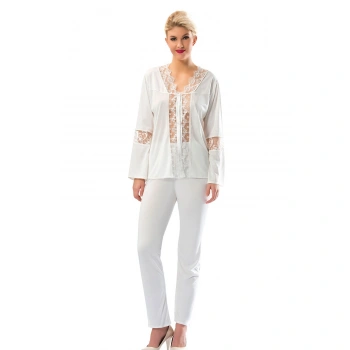 Ekru Penye Pijama Takımı - 1571