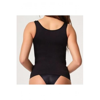 Siyah Kadın Dikişsiz Atlet Korse - 776