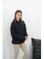 3 iplik şardonlu kapşonlu swetshirt lacivert md63