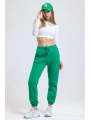 3 iplik şardonlu paça lastikli eşofman yeşil is001