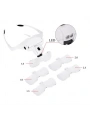5 Lens 1.0x3.5x, 2led Işıklı  Ile Ayarlanabilir Gözlük Büyüteç9892b2