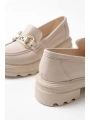 745-773 Bej Günlük Yüksek Tabanlı Loafer Ayakkabı
