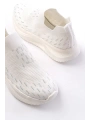 DM-707  Beyaz Fileli Faillant Taban Taş Aksesuarlı Günlük Spor Ayakkabı