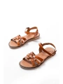 205-030 Taba Hakiki Deri Ortopedik Taban Kadın Sandalet