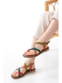 205-08 Multi Ortopedik Hakiki Deri Kadın Sandalet