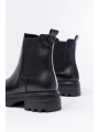 745-2137 Siyah Kalın Taban Lastikli Günlük Kadın Bot