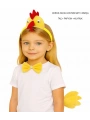 Çocuk Horoz Tavuk Kostüm Seti 3 Parça (taç + Papyon + Kuyruk)