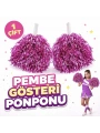 1 Çift ( 2 Adet ) Pembe Renk 23 Nisan 19 Mayıs 29 Ekim Okul Gösteri Ponponları