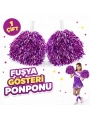 1 Çift ( 2 Adet ) Fuşya Renk 23 Nisan 19 Mayıs 29 Ekim Okul Gösteri Ponponları