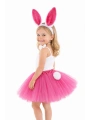 Fuşya Tavşan Kostüm Seti Kız Çocuk – Tütü Etekli 4 Parça