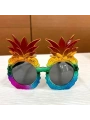 Tropikal Ananas Tasarımlı Renkli Hawaii Parti Gözlüğü