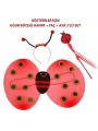 Çocuk Gösteri İçin Uğur Böceği Kanat + Taç + Asa 339lü Kostüm Seti