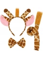 Zürafa Kosümü Aksesuar Seti 3 Lü - Taç Papyon Kuyruk