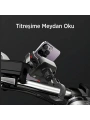 Gidon Bağlantılı 360° Derece Ayarlanabilir 3.5”-7.2” Uyumlu Motosiklet Bisiklet Telefon Tutucu