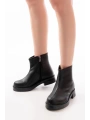 02-3033 Siyah Fermuarlı Günlük Kadın Bot