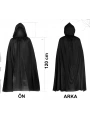 Siyah Uzun Pelerin 120 Cm Kapüşonlu – Cosplay Ve Parti Kostümü