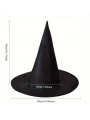 8 Adet Siyah Cadı Şapkası – Yetişkin  Çocuk Kostüm Aksesuarı