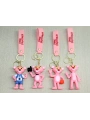 Pembe Panter Silikon Anahtarlık Alk4271