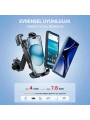 360° Derece Ayarlanabilen Gidon Bağlantılı Bisiklet Motosiklet İçin Abs 4-7.8″ İnç Telefon Tutucu