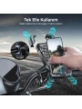 360° Derece Ayarlanabilen Gidon Bağlantılı Bisiklet Motosiklet İçin Abs 4-7.8″ İnç Telefon Tutucu