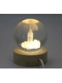 3d Kristal Cam Küre Ahşap Soketli İstanbul Temalı Led Lamba Aalk2575