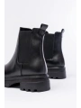 745-2137 Siyah Kalın Taban Lastikli Günlük Kadın Bot