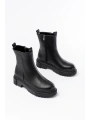 812-2012 Siyah Fermuarlı Günlük Kadın Bot