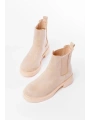 02-2137 Bej Süet Lastikli Günlük Kadın Bot
