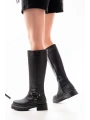 236-3021 Siyah Fermuarlı Günlük Kadın Çizme