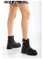 236-2013 Siyah Toka Aksesuarlı Fermuarlı Günlük Kadın Bot