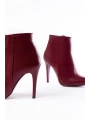 VRT-4802 Bordo Yüksek İnce Topuklu Fermuarlı Kadın Bot