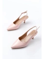 ST-1152 Pembe Rugan Günlük 7 cm Topuklu Kadın Ayakkabı