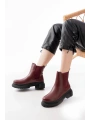 812-2137 Bordo Lastikli Günlük Kadın Bot