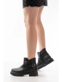 508-3037 Siyah Toka Aksesuarlı Fermuarlı  Günlük Kadın Bot
