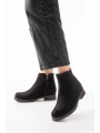 165-204 Siyah Süet Fermuarlı Günlük Kadın Bot
