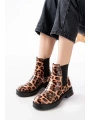 02-2137 Leopar Lastikli Günlük Kadın Bot